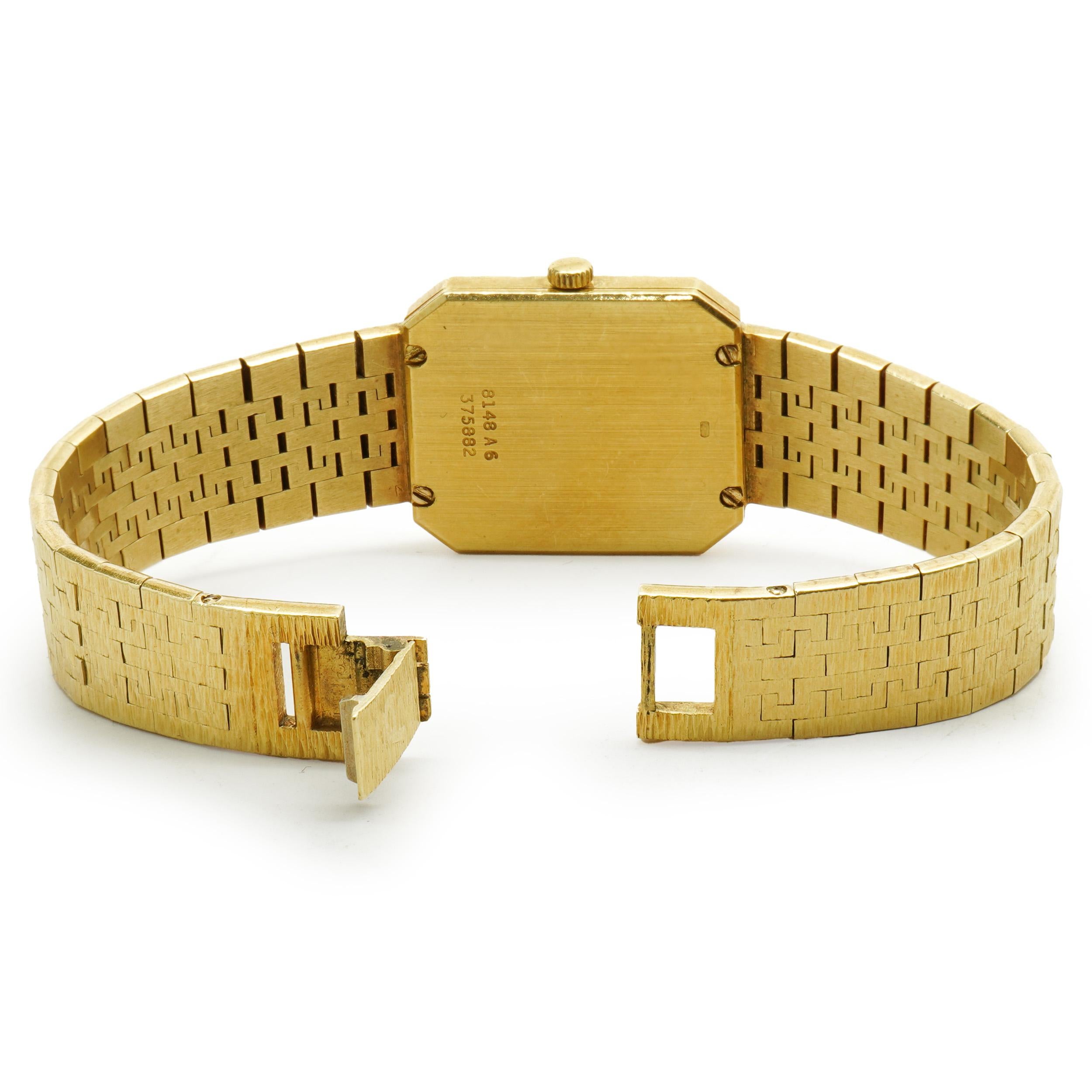 Piaget 18 Karat Yellow Gold Ladies Quartz Watch In Good Condition For Sale In Scottsdale, AZ