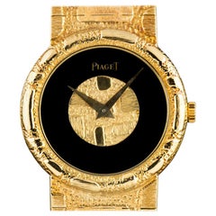 Piaget 18 Karat Yellow Gold Onyx Dial Ladies Dress Watch 9040 A80