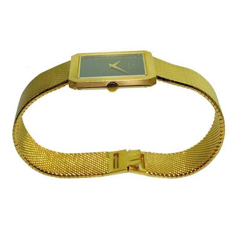 Piaget 18 Karat Yellow Gold Quartz Dress Style Bracelet Watch, circa 1970s 4
