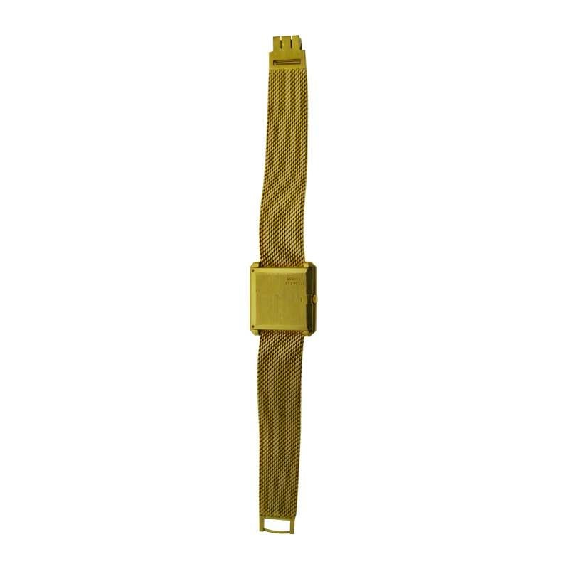 Piaget 18 Karat Yellow Gold Quartz Dress Style Bracelet Watch, circa 1970s 6