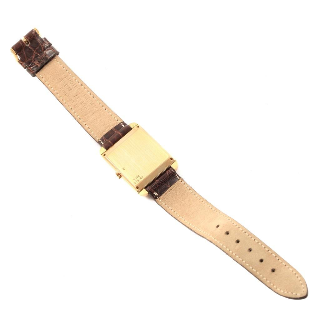 Tumbled Piaget 18 Karat Yellow Gold Tiger Eye Brown Strap Ladies Watch 9228