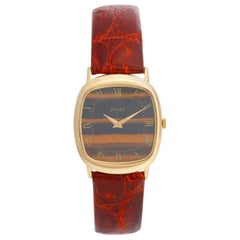 Piaget 18 Karat Yellow Gold Tiger Eye Watch Ref. 9454