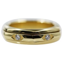 Piaget 18 Karat Yellow Gold Top Wesselton Movable Ring with 6 Diamonds