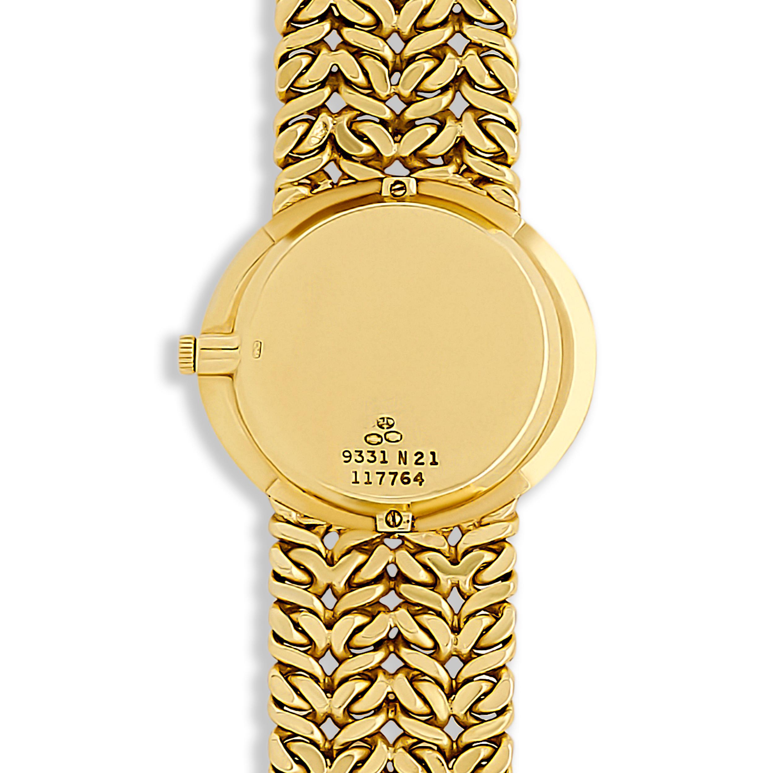 Piaget 18 Karat Yellow Gold Watch, 6.5