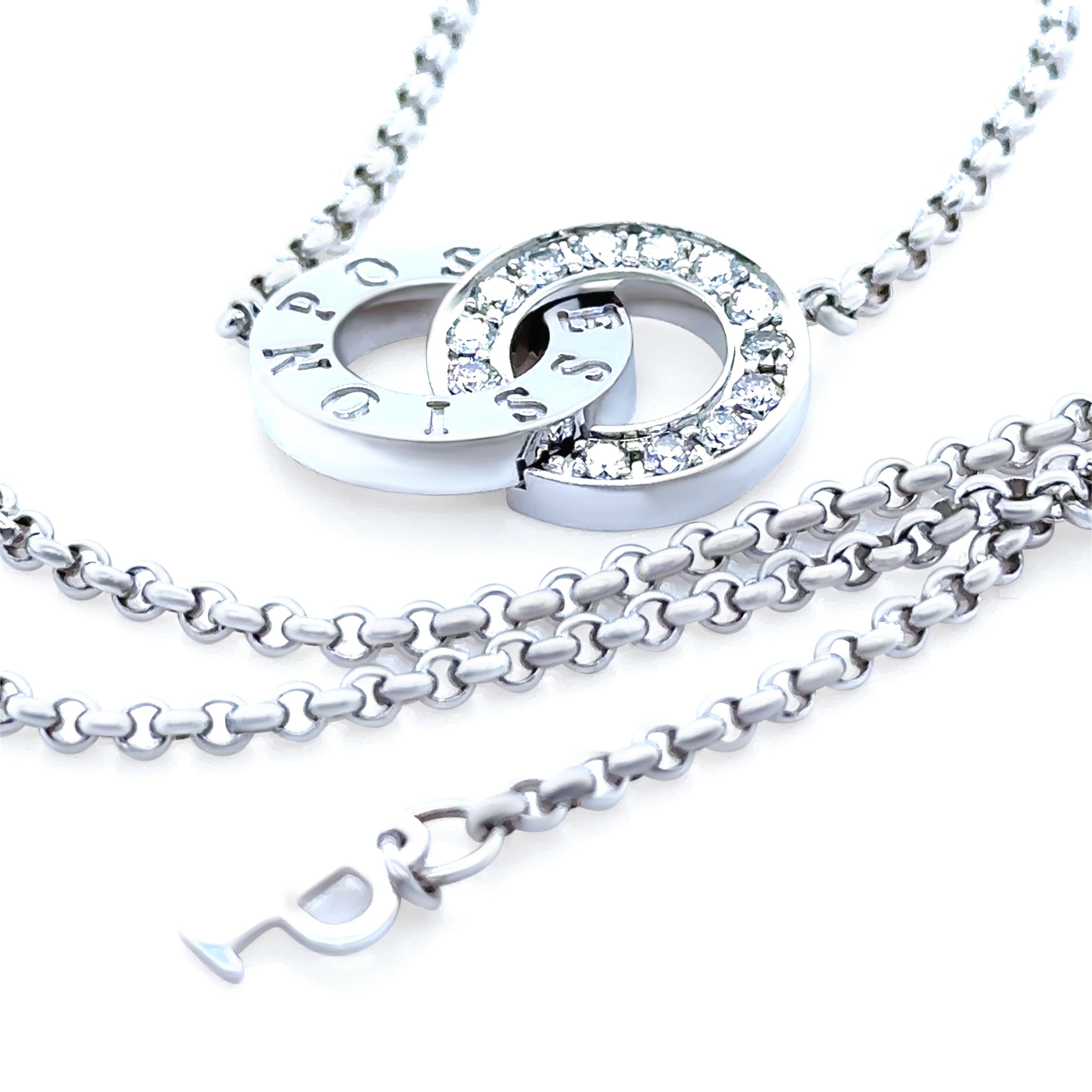 da uomo o donna Piaget Collana Toi Moi Possession in oro bianco 18ct con diamanti 0,32ct in vendita