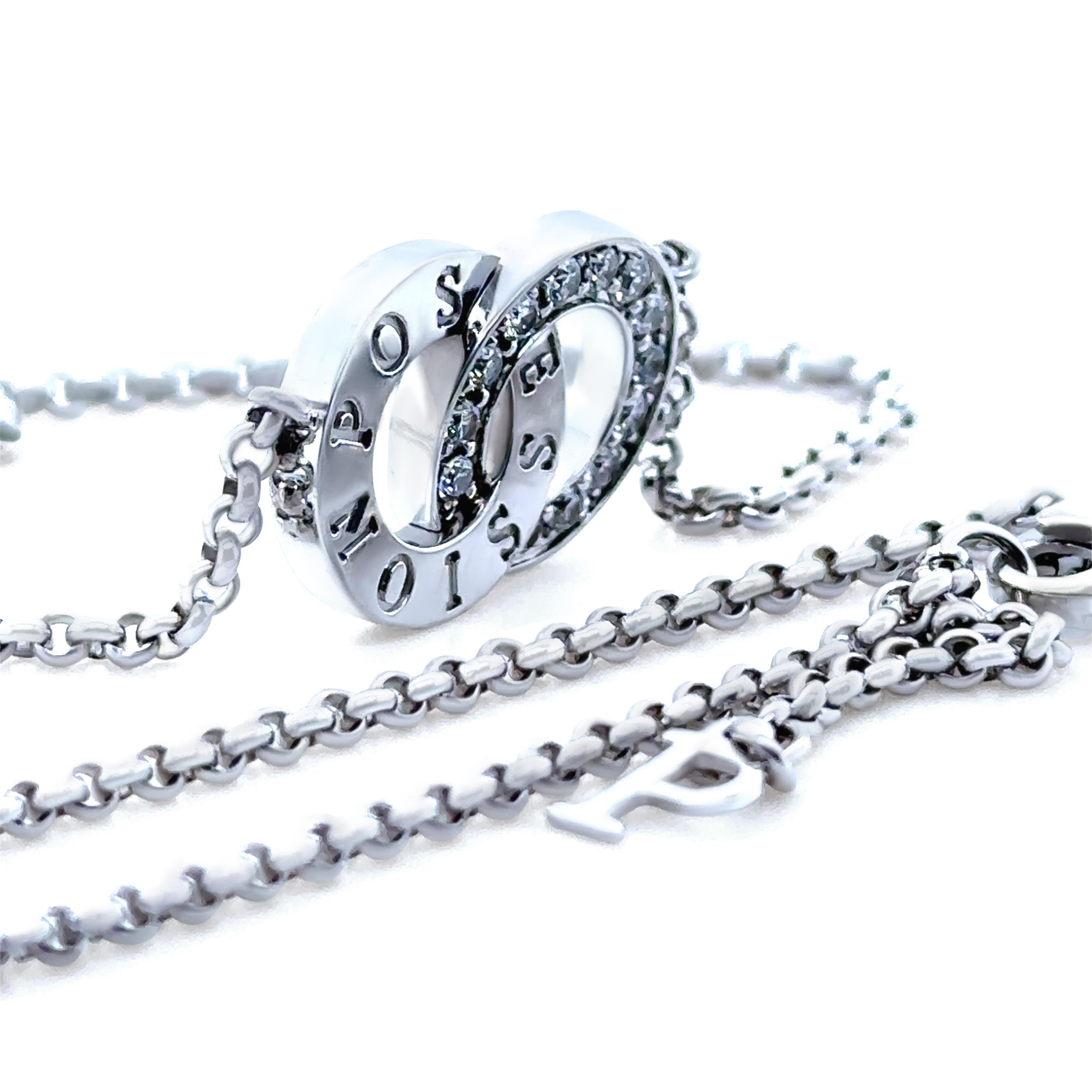 Piaget Collana Toi Moi Possession in oro bianco 18ct con diamanti 0,32ct in vendita 2