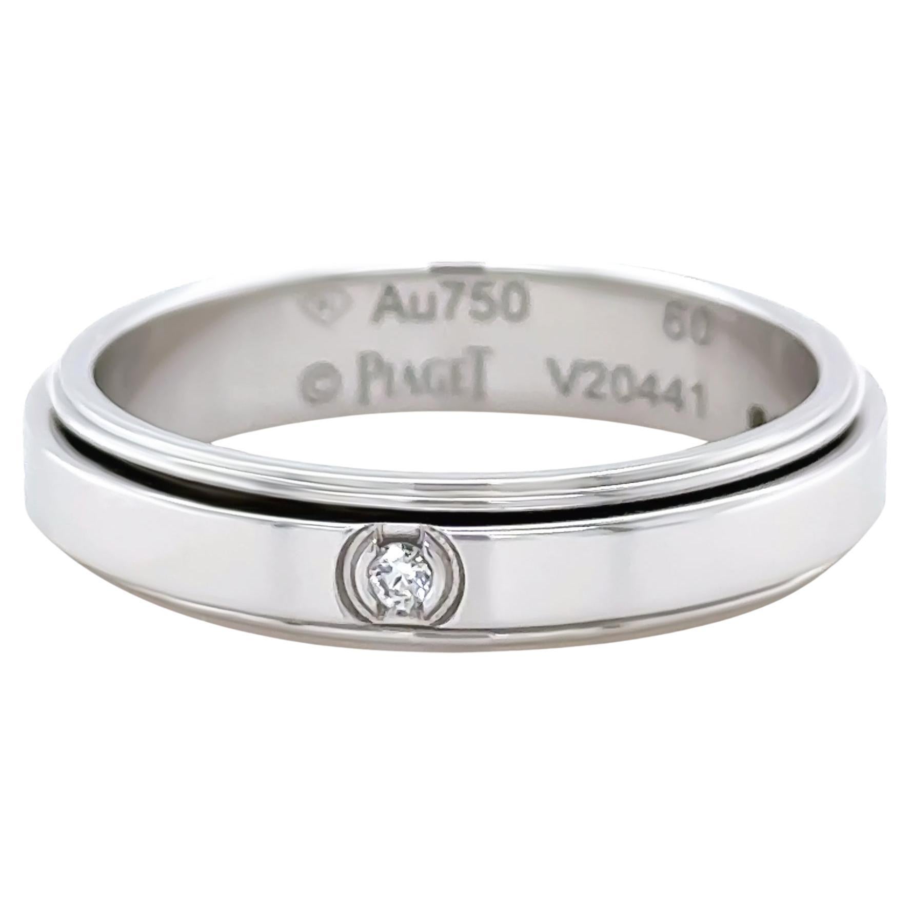 Anillo giratorio de diamantes Piaget Possession de oro blanco de 18 ct 0,02 ct 6,31 g en venta