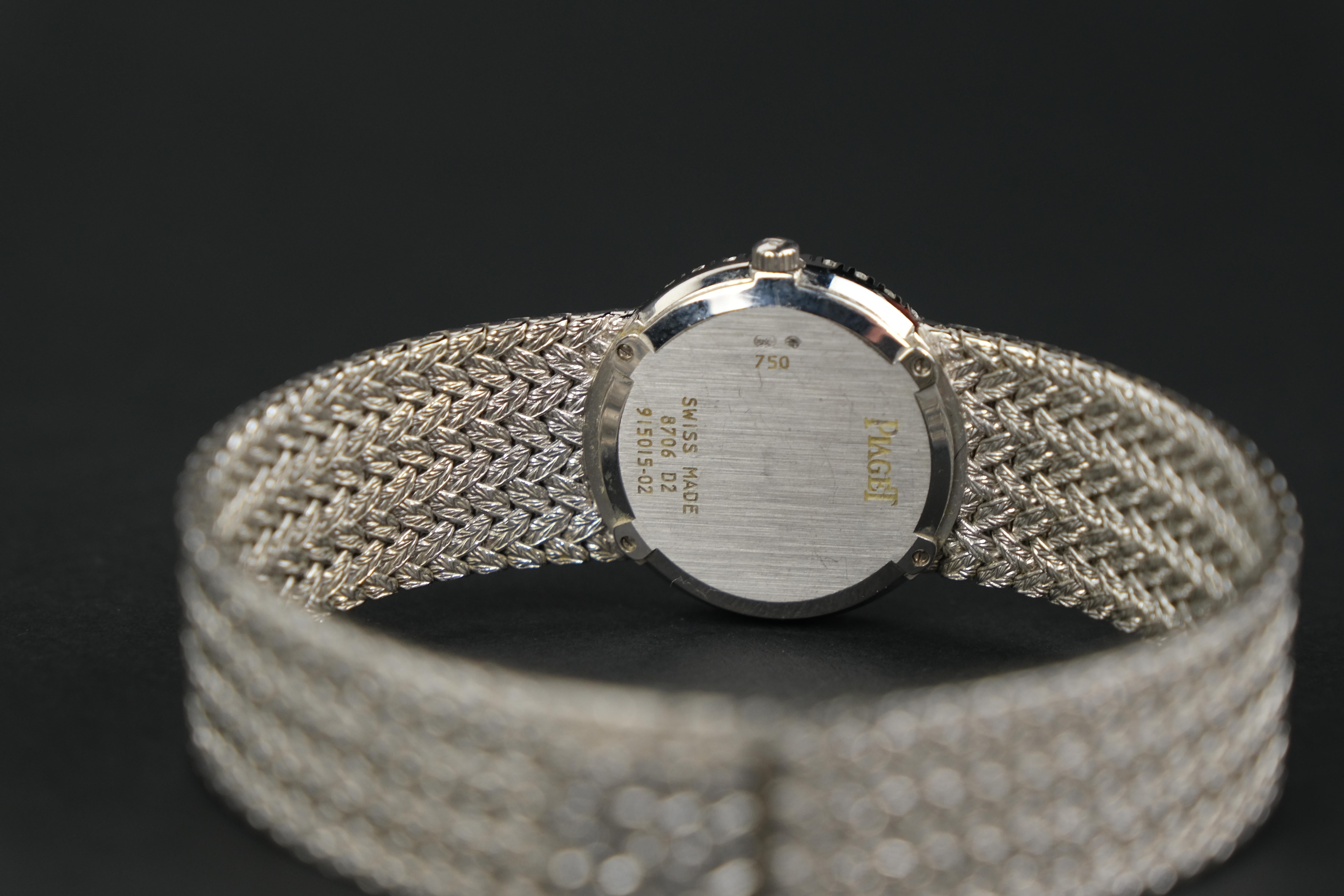 Piaget 18 Karat Diamant-Gesicht Weißgold 8706 D2 im Angebot 1