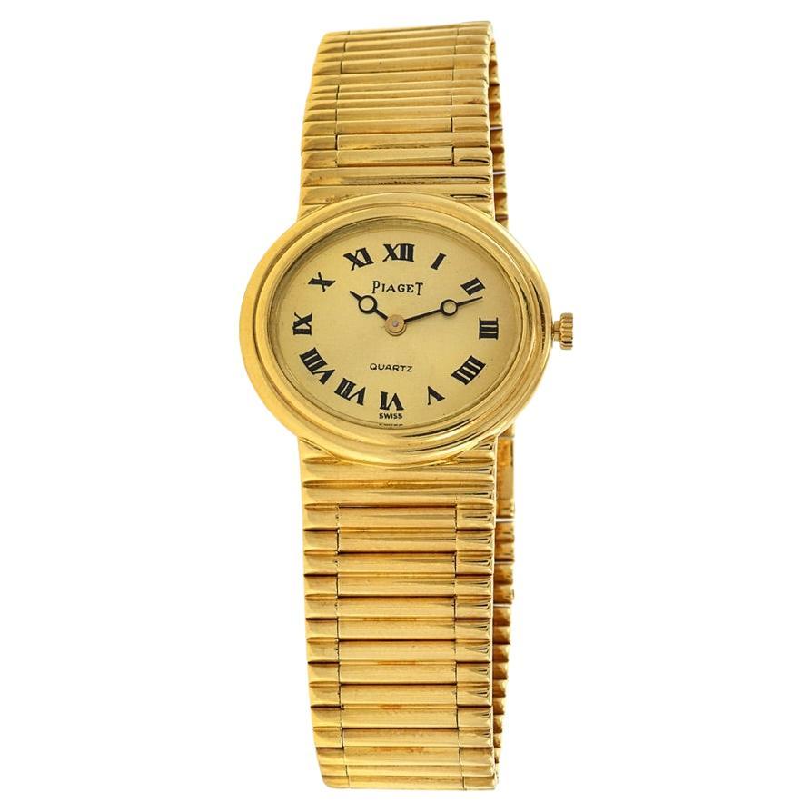 Piaget 18K Gold Bracelet Watch Quartz For Sale