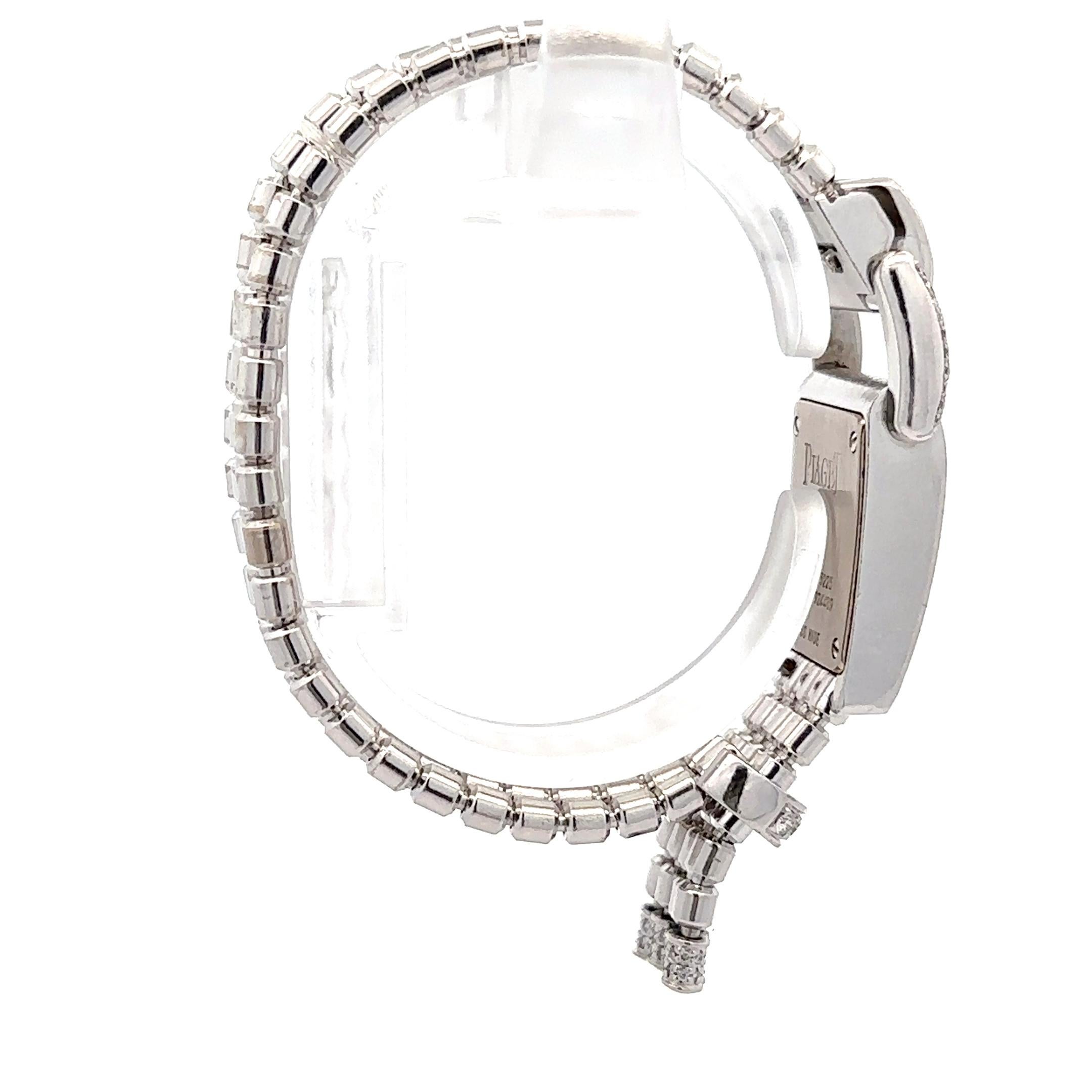 Piaget 18k Gold Miss Protocole 17mm Diamond Wrist Watch Tassel Bracelet Ref 5225 For Sale 9