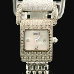 Piaget 18k Gold Miss Protocole 17mm Diamond Wrist Watch Tassel Bracelet Ref 5225