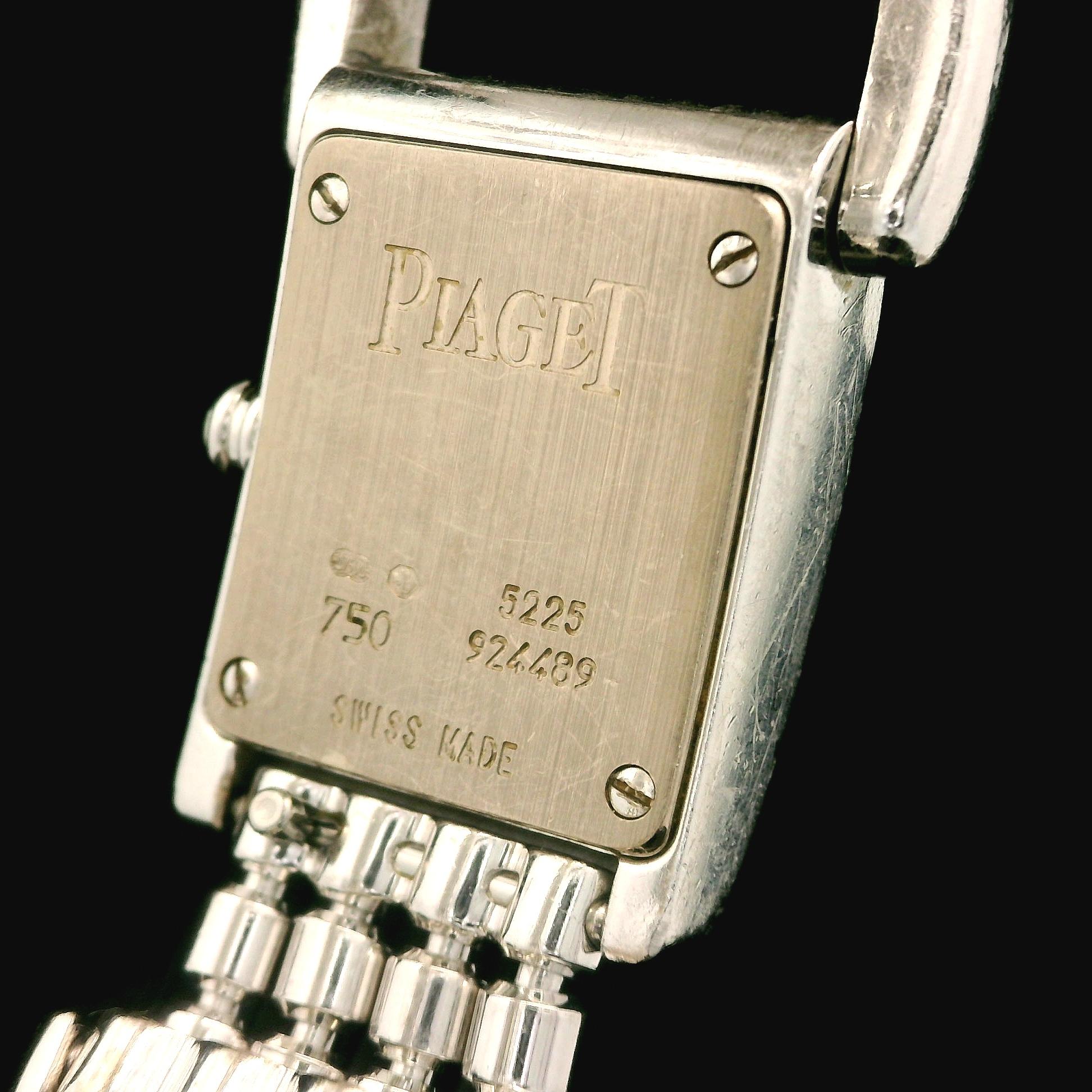 Women's Piaget 18k Gold Miss Protocole 17mm Diamond Wrist Watch Tassel Bracelet Ref 5225 For Sale
