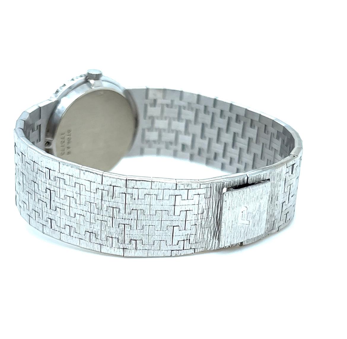 Art Deco Piaget, 18k Ladies' Bracelet Watch with Jade Dial & Diamond Bezel, Ref. 9706 A