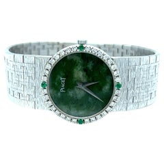 Piaget, 18k Ladies' Bracelet Watch with Jade Dial & Diamond Bezel, Ref. 9706 A