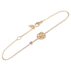 Piaget 18K Rose Gold Diamond and Ruby Rose Bracelet