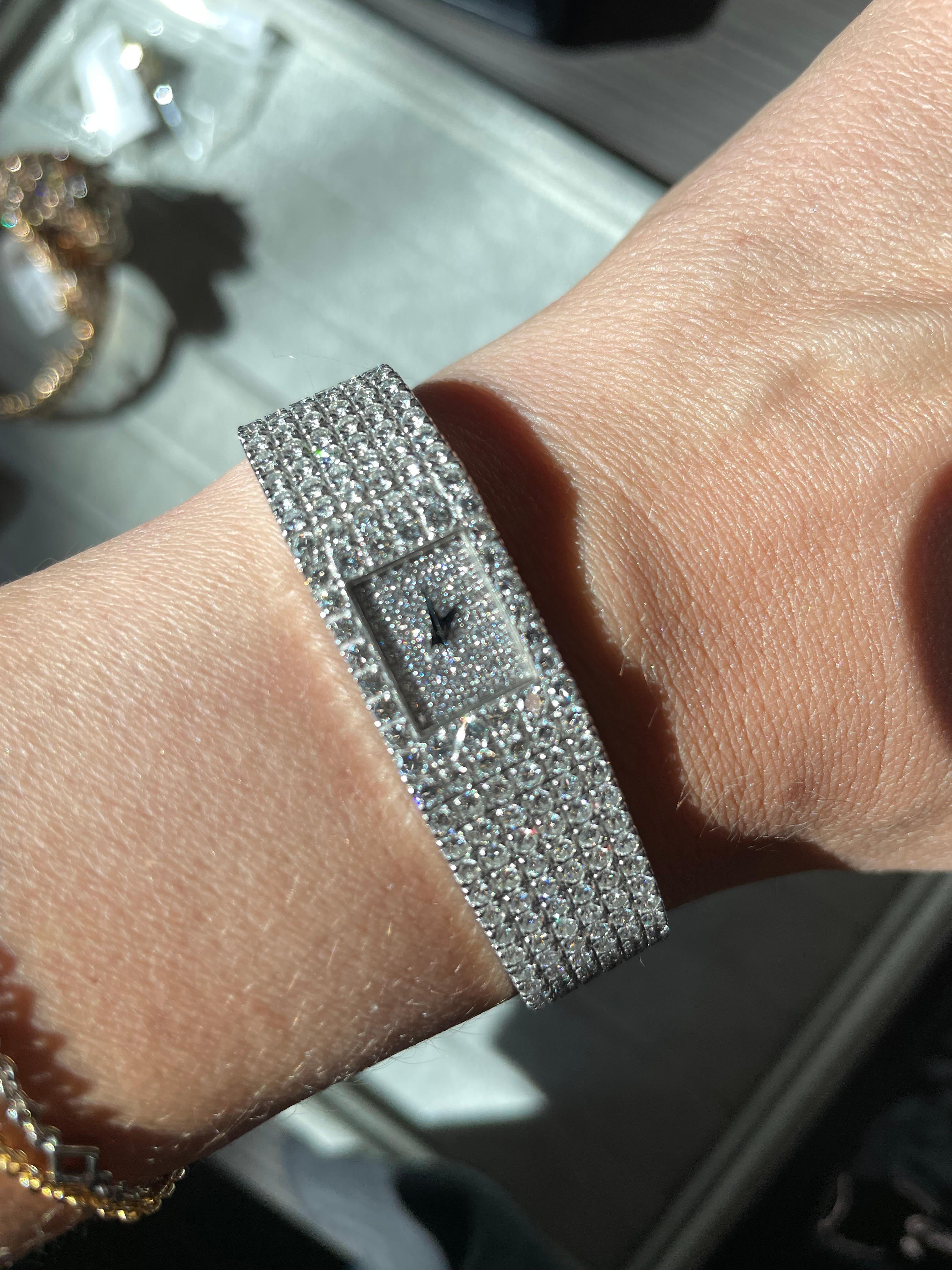 Piaget 18K White Gold 15201 Polo Evening Diamond Ladies Wrist Watch For Sale 1