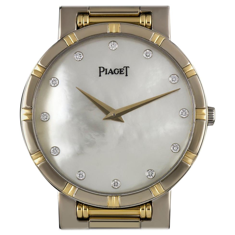 Piaget 18k White Gold and 18k Yellow Gold Mother of Pearl Diamond Dial 84023K81