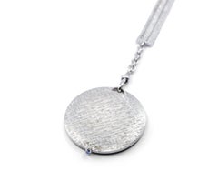 Piaget 18k White Gold Diamond Sapphire Pocket Watch 1960s Manual Wind