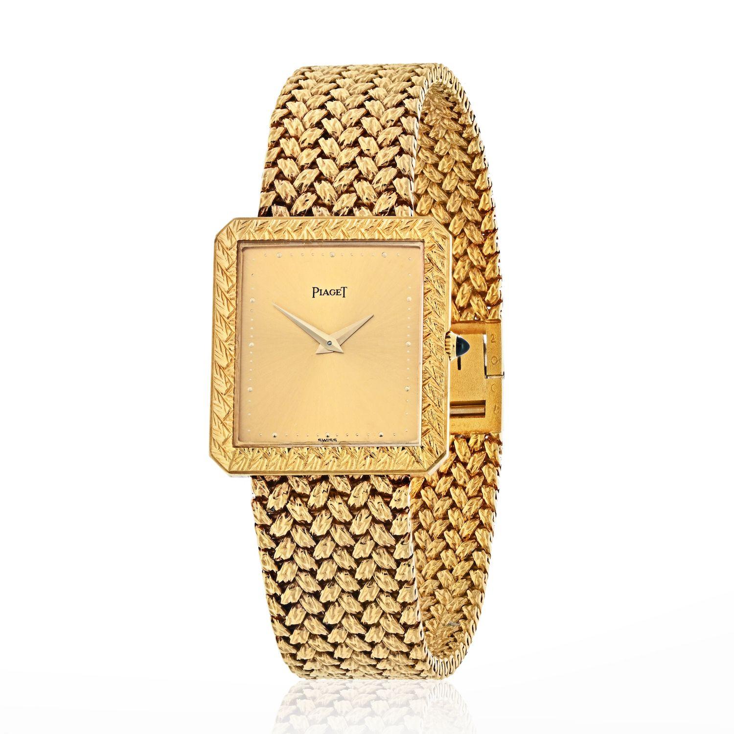 piaget 18k gold watch vintage