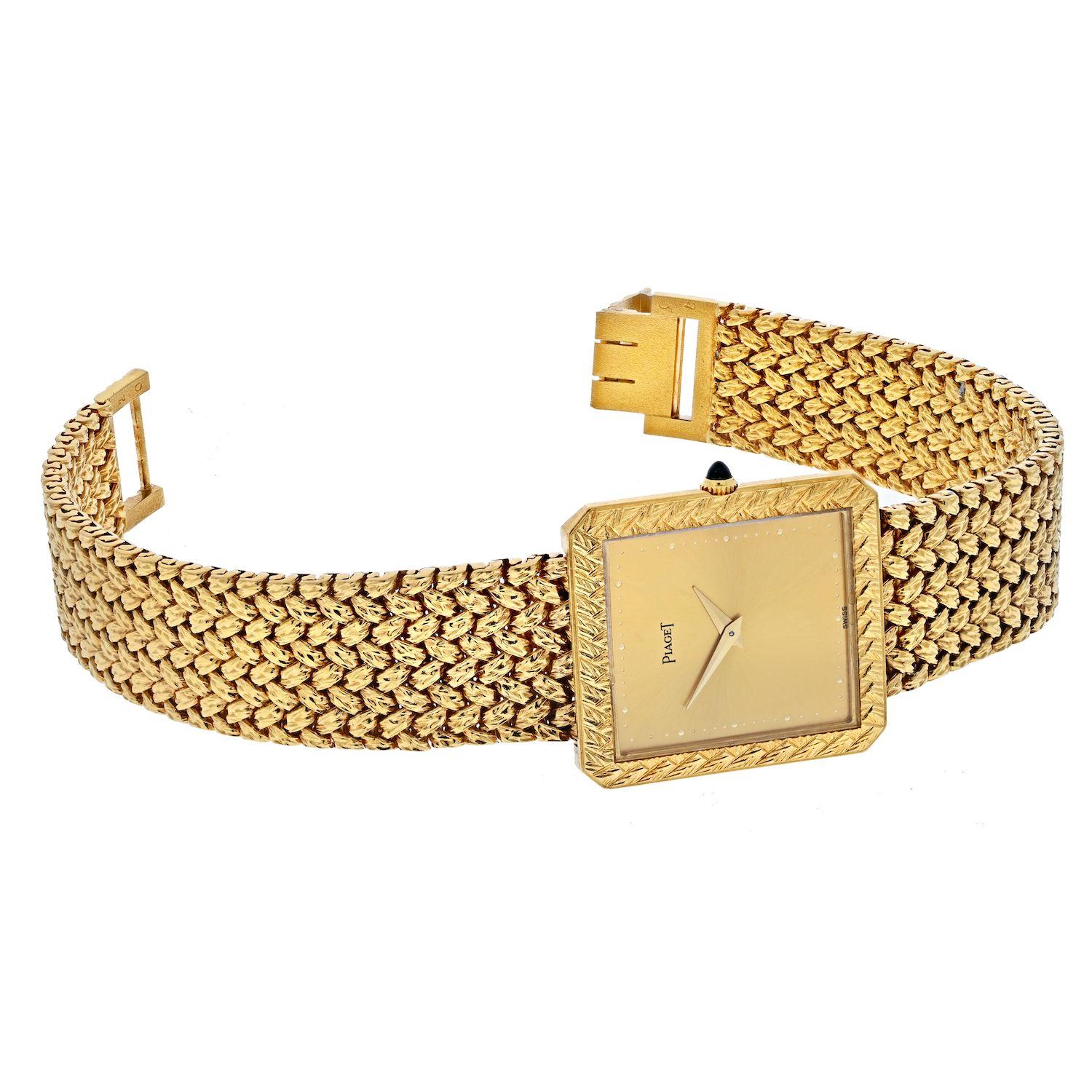 Piaget: 18 Karat Gelbgold 1970er Jahre Vintage Armbanduhr Damen