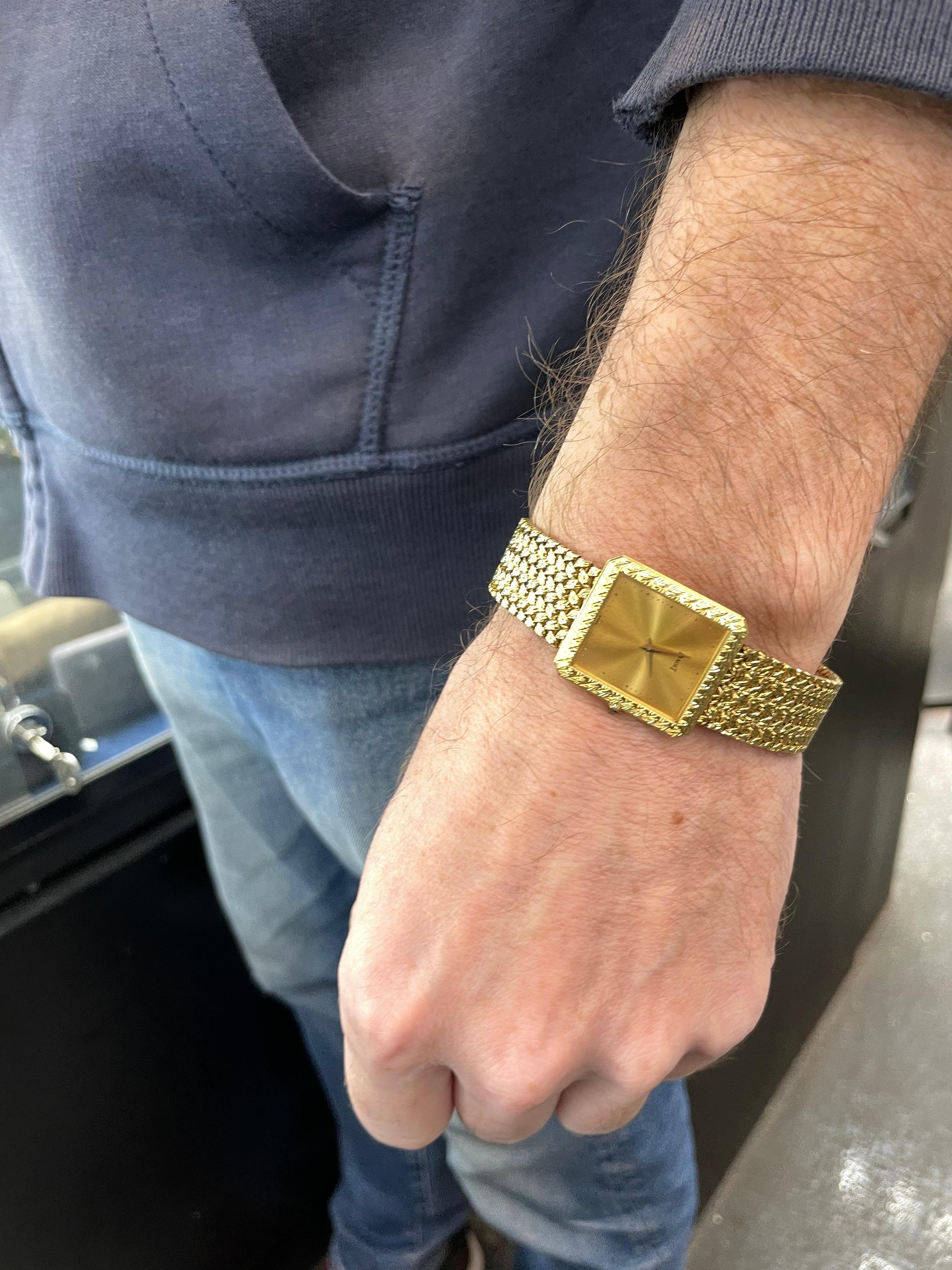 Piaget 18K Yellow Gold 1970's Vintage Wrist Watch 2