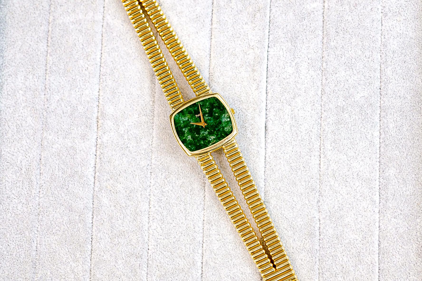 Piaget 18 Karat Gelbgold 1970er Jahre Vintage Ref 9731 Mechanische Armbanduhr (Moderne)