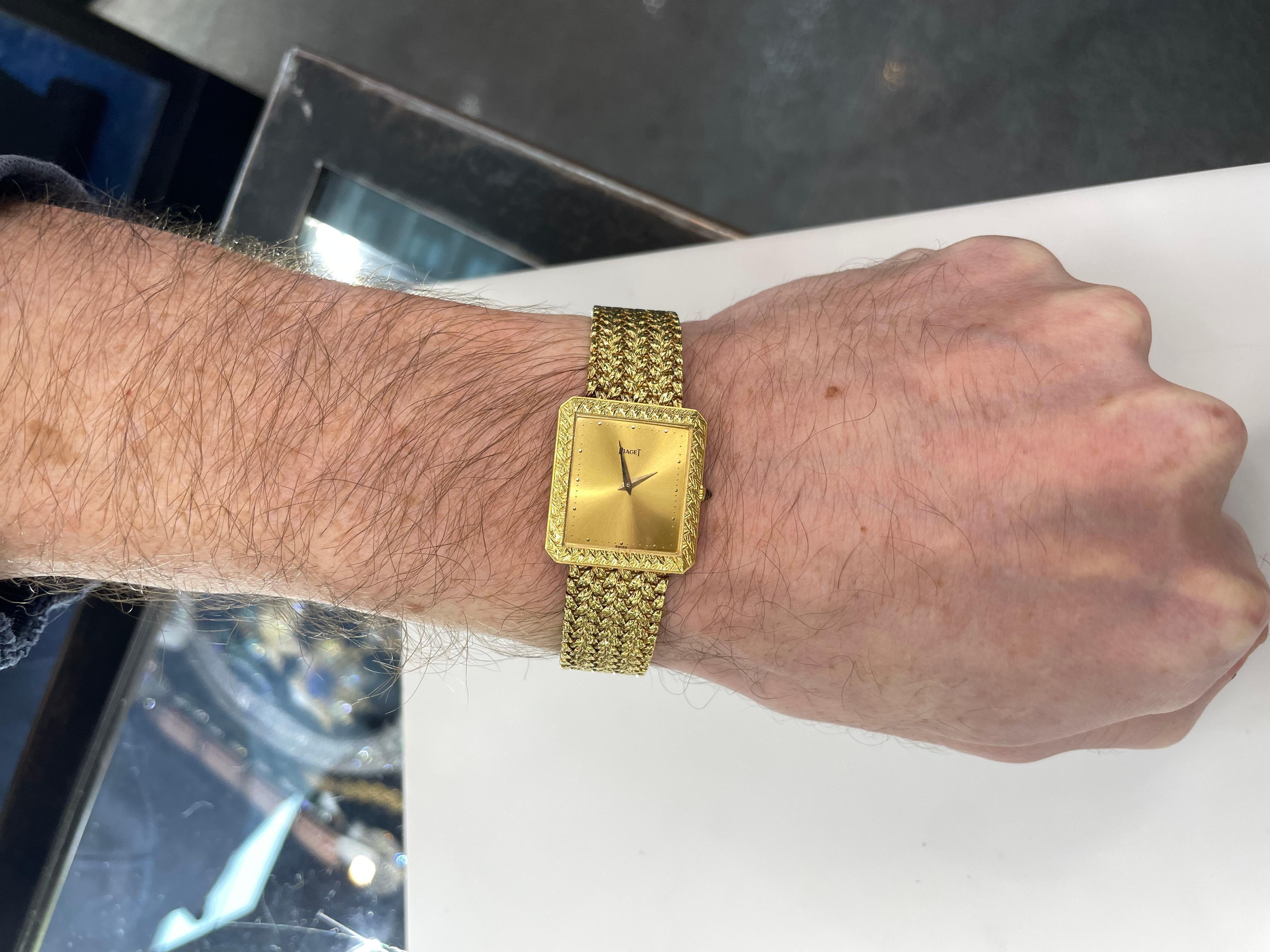 Piaget: 18 Karat Gelbgold 1970er Jahre Vintage Armbanduhr 4
