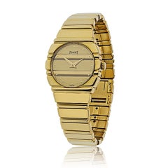 Piaget 18K Yellow Gold 23mm Round Dial Polo Watch