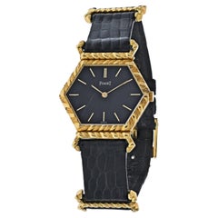 Piaget 18K Yellow Gold 9559 1 D Hexagonal Vintage Ladies Watch