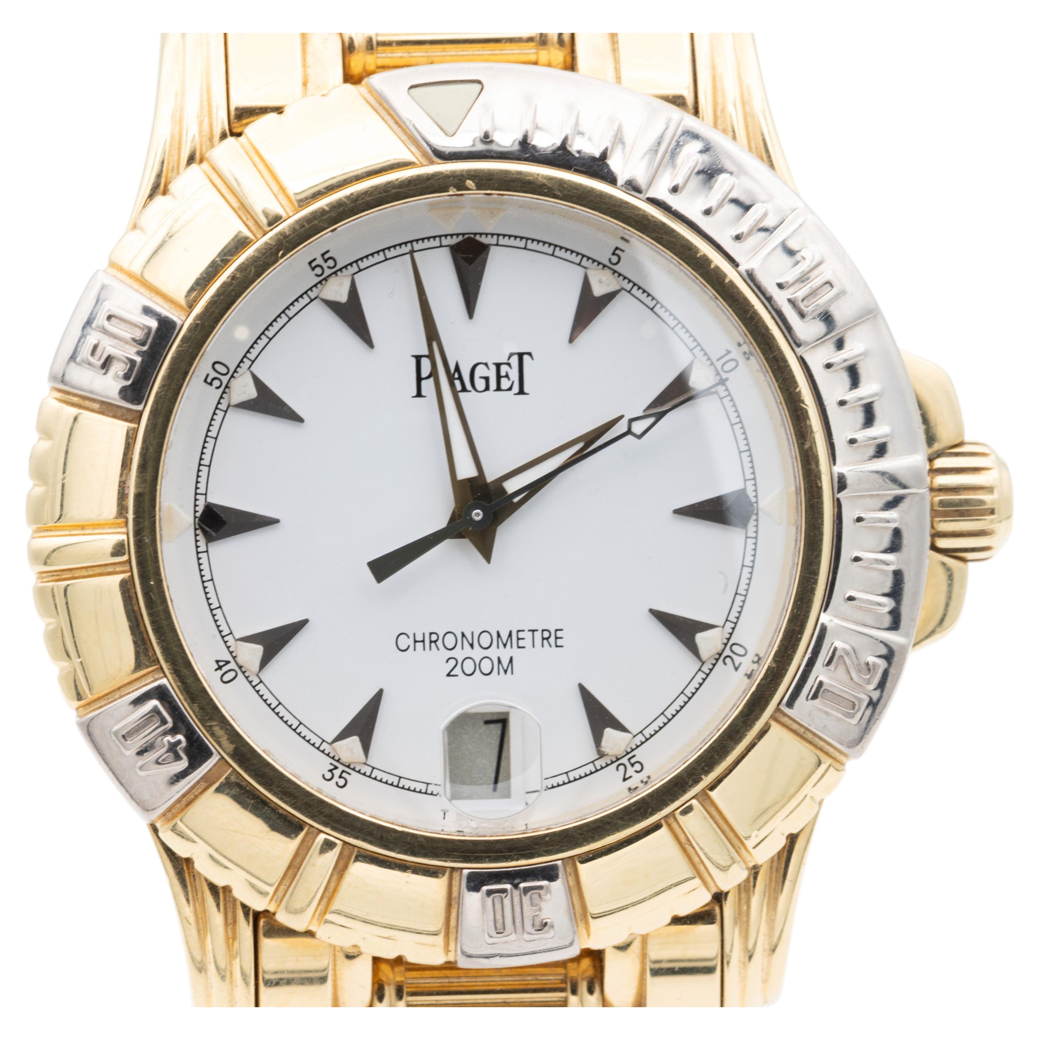 Piaget 18K Yellow Gold Automatic Diver – 200M Chronomètre, Ref. 25020 N551D For Sale