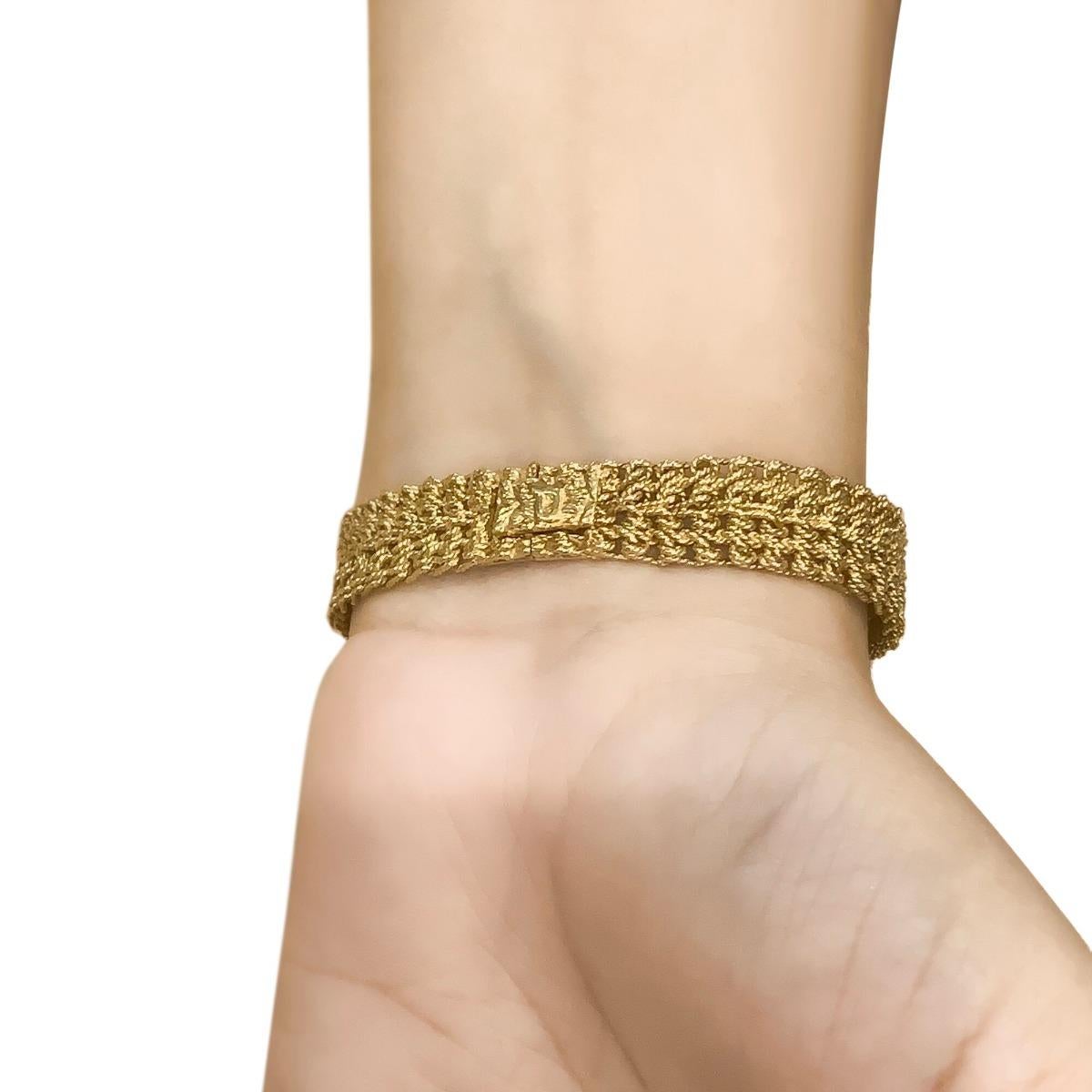 Piaget 18 Karat Yellow Gold Bracelet Watch For Sale 6