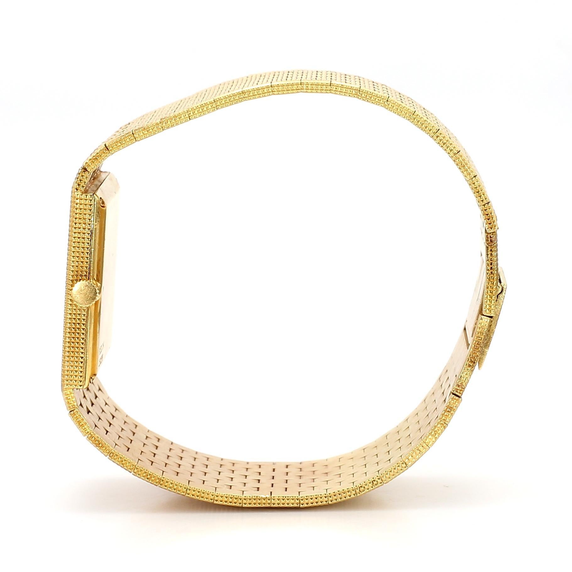 Piaget 18K Yellow Gold Bracelet Watch In Good Condition For Sale In New York, NY