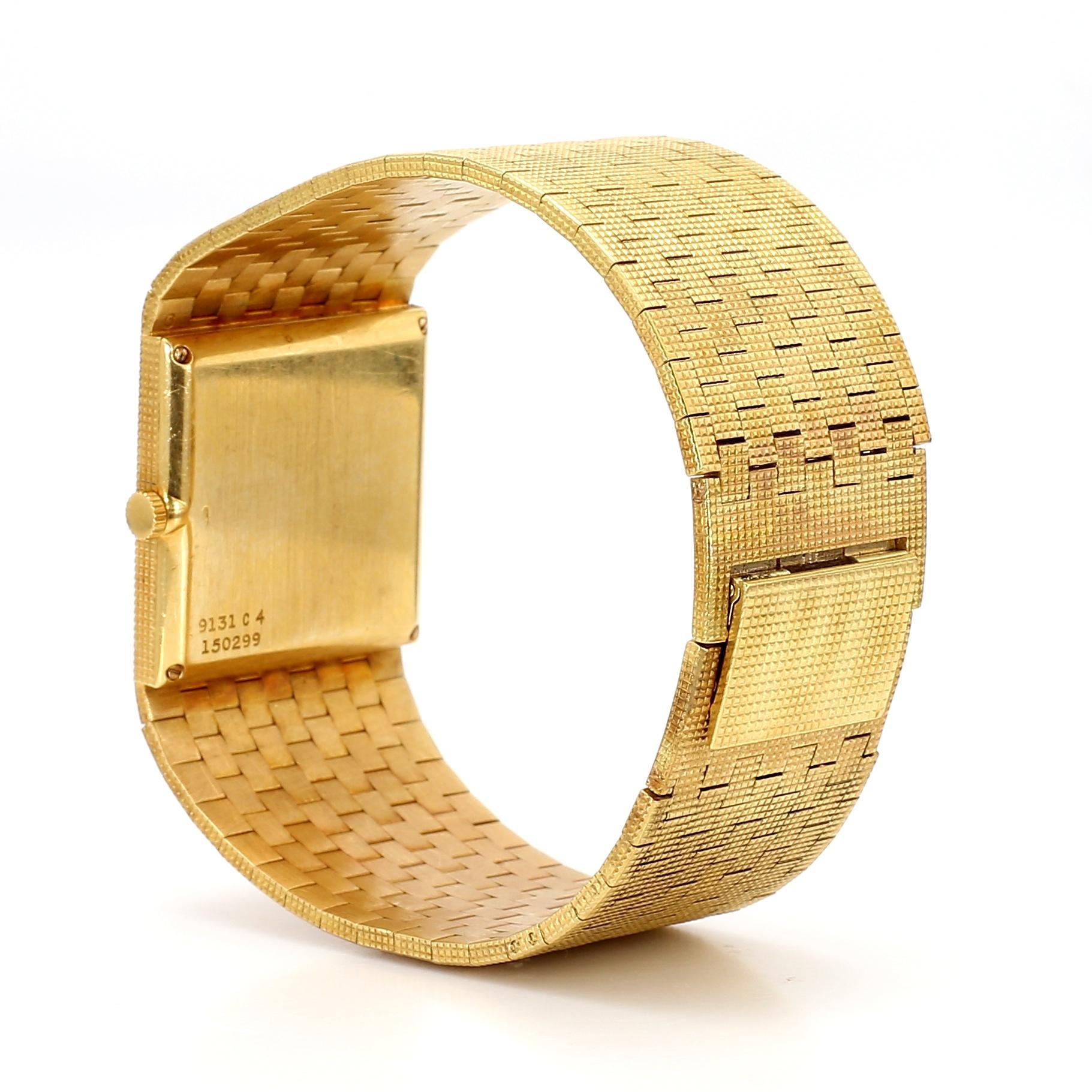 Piaget Montre bracelet en or jaune 18 carats Unisexe en vente