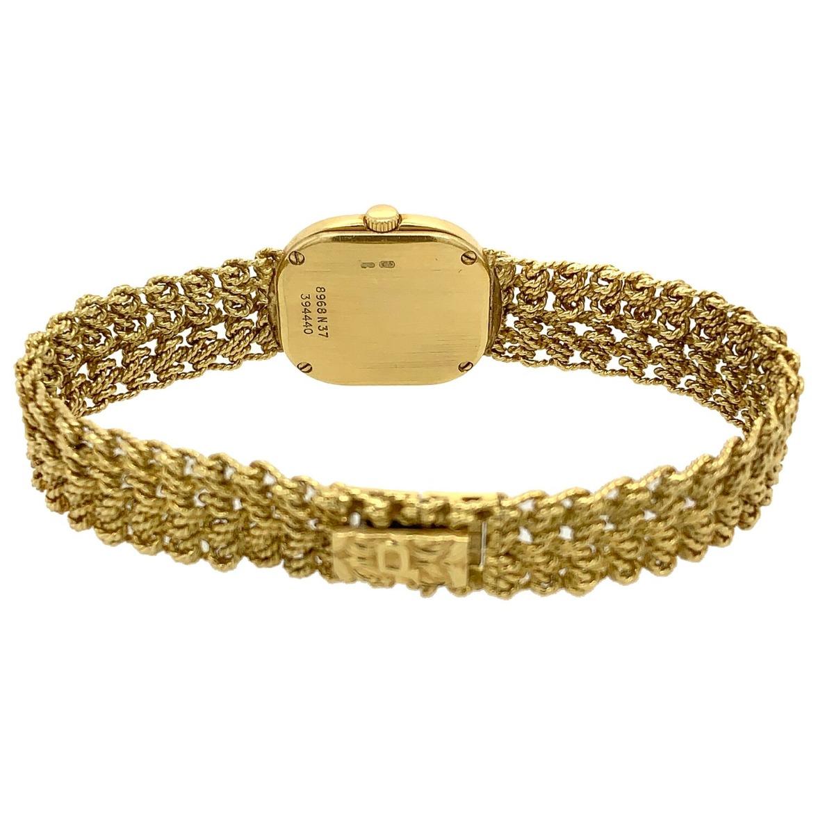 Piaget 18 Karat Yellow Gold Bracelet Watch In Excellent Condition For Sale In New York, NY