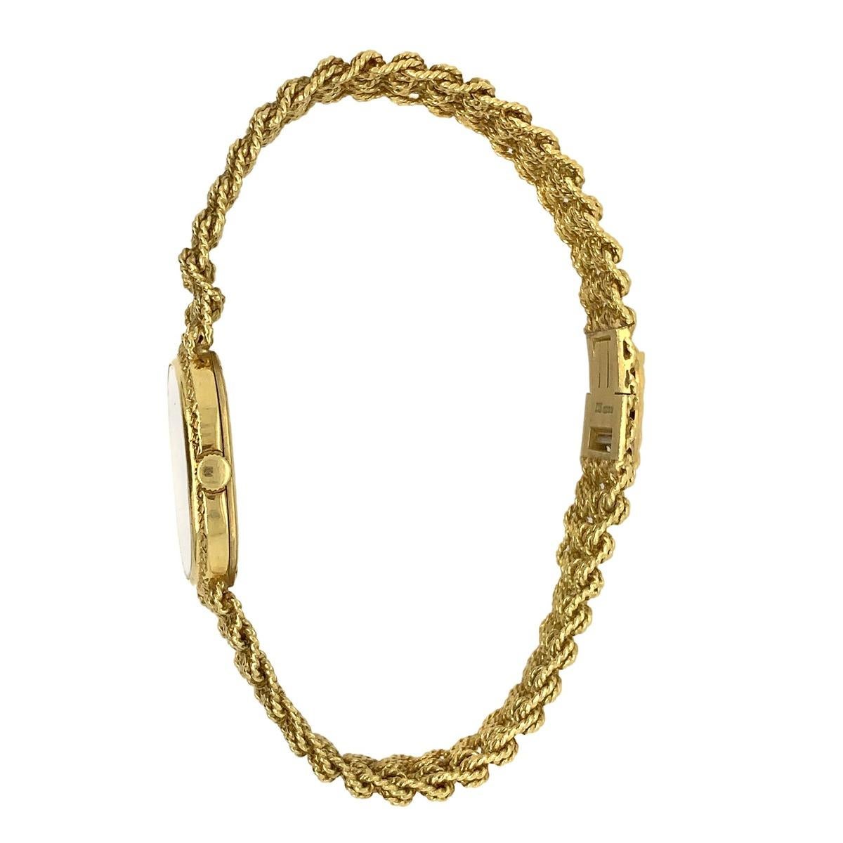 Women's Piaget 18 Karat Yellow Gold Bracelet Watch For Sale