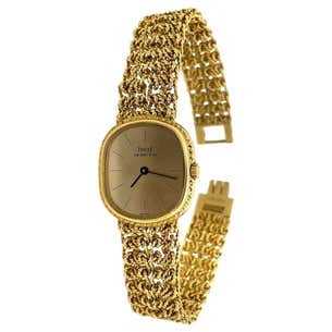 Piaget 18 Karat Yellow Gold Bracelet Watch For Sale at 1stDibs