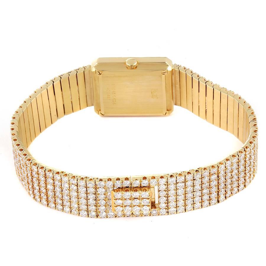 Piaget: 18 Karat Gelbgold Damenuhr mit Diamant-Zifferblatt 83541 im Angebot 3