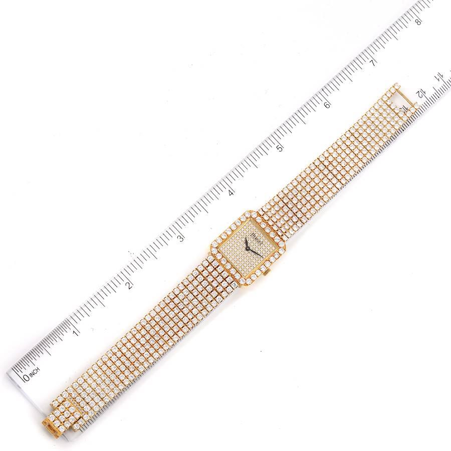 Piaget: 18 Karat Gelbgold Damenuhr mit Diamant-Zifferblatt 83541 im Angebot 4