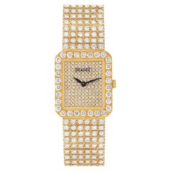 Piaget: 18 Karat Gelbgold Damenuhr mit Diamant-Zifferblatt 83541