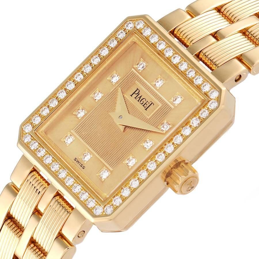 Piaget 18K Yellow Gold Diamond Ladies Watch M601D For Sale 1