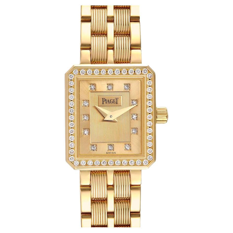 Piaget 18K Yellow Gold Diamond Ladies Watch M601D For Sale