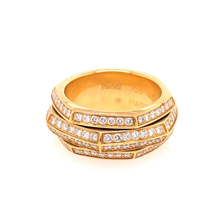 Piaget 18 Karat Yellow Gold Diamond Possession Ring at 1stDibs