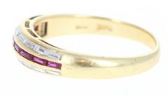 Piaget 18 Karat Yellow Gold, Diamond and Ruby Band Ring 0.50 Carat