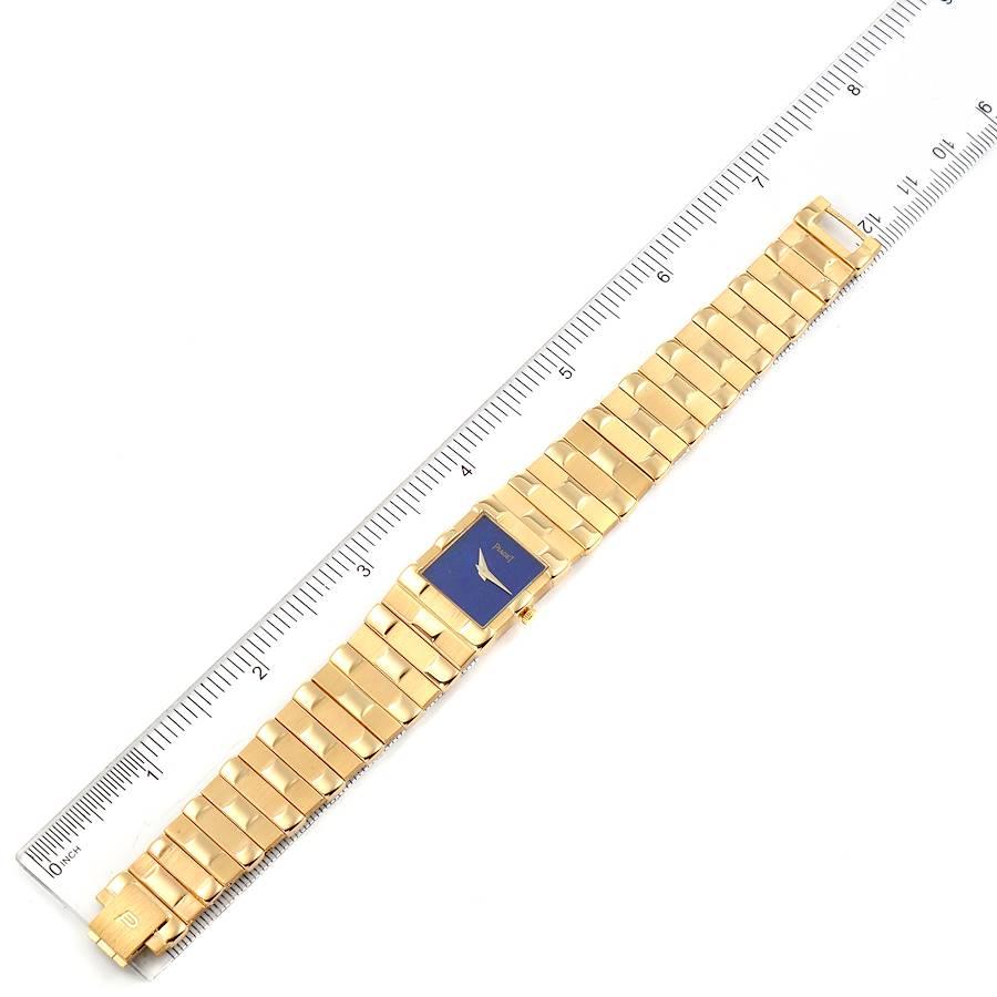 Piaget 18K Yellow Gold Lapis Lazuli Dial Quartz Mens Watch 81301 1