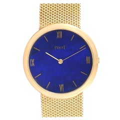 Piaget Montre Homme Vintage en or jaune 18 carats:: cadran Lapis Lazuli 902B11