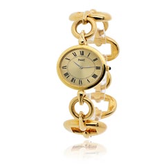 Piaget 18K Yellow Gold Link Bracelet Manual 27mm Case Watch