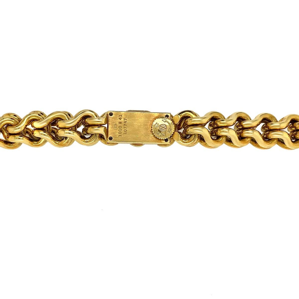 Piaget Yellow Gold Link Winding Back Wristwatch Bracelet For Sale 6