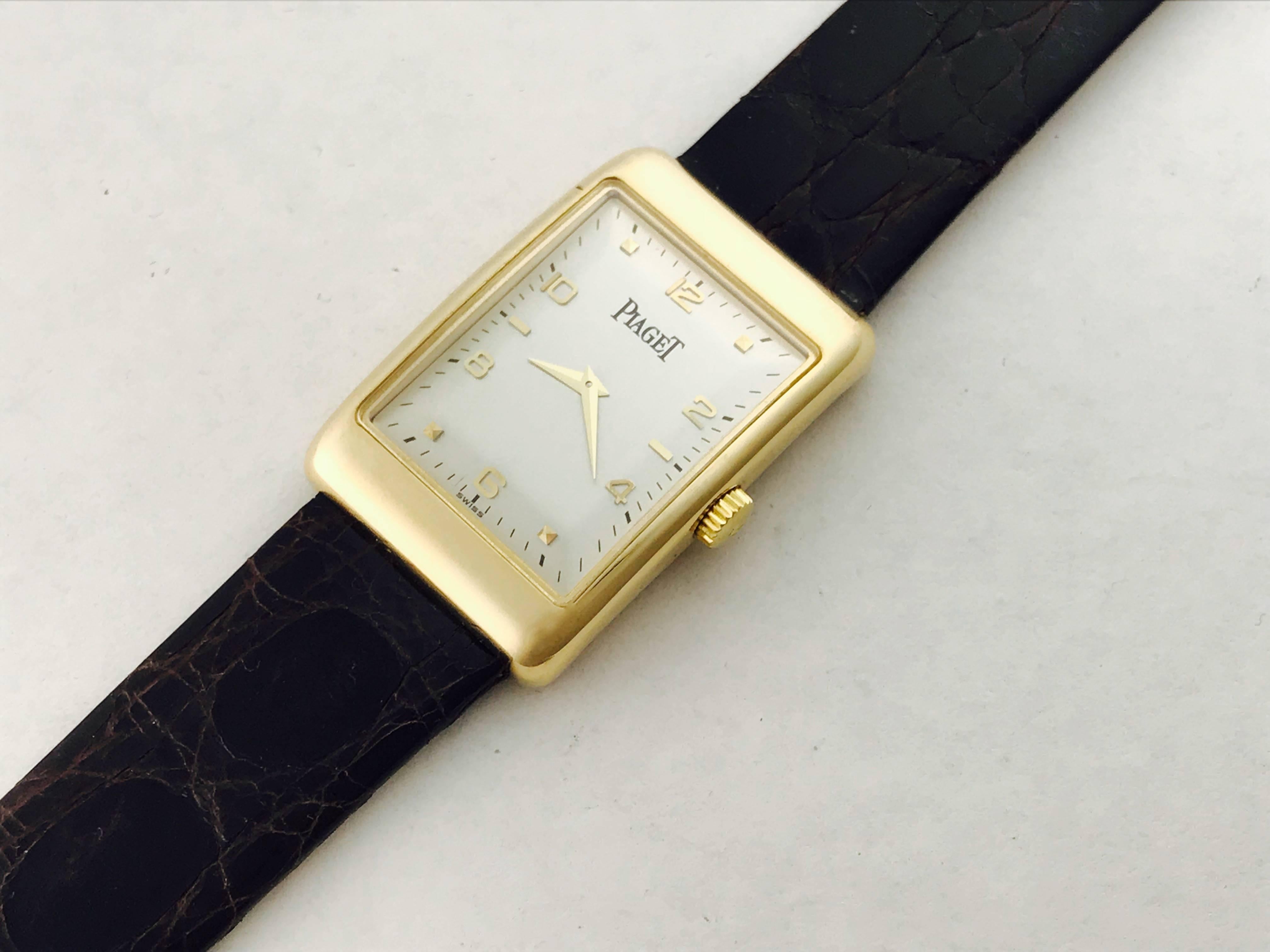 Contemporary Piaget Yellow Gold Manual Wind Wristwatch Ref 9952