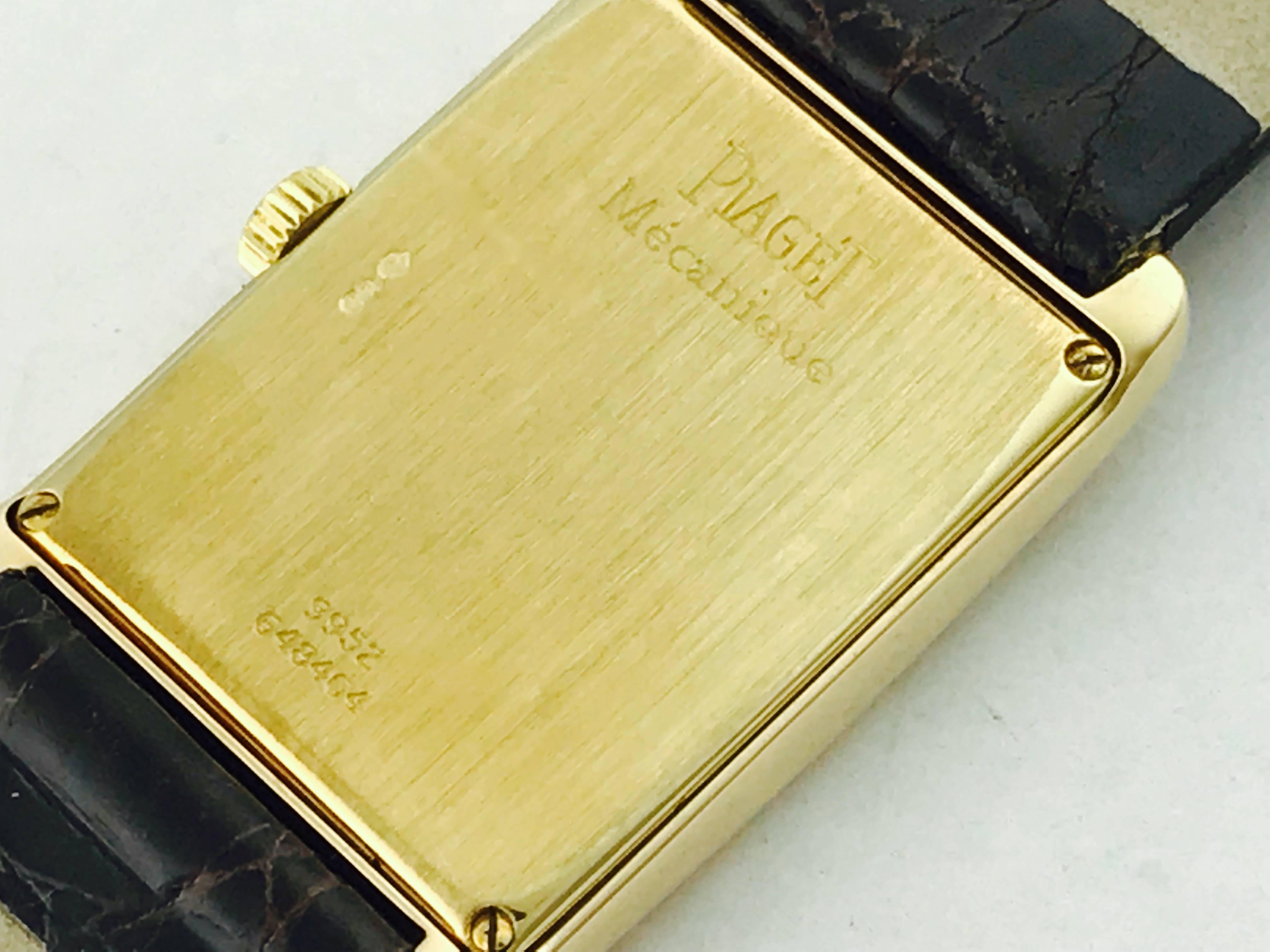 Piaget Yellow Gold Manual Wind Wristwatch Ref 9952 1