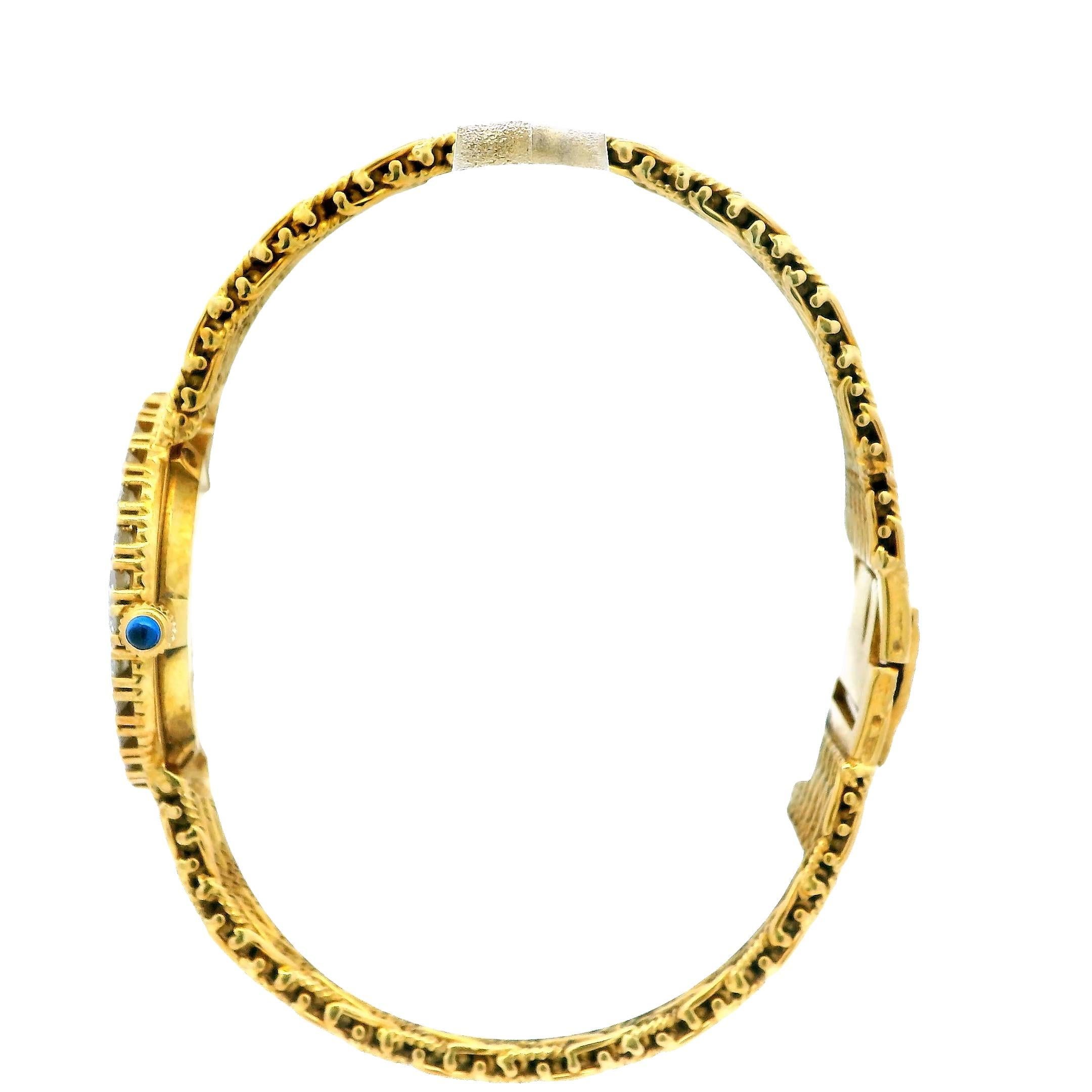 Piaget Bracelet tissé en or jaune 18 carats avec diamants, boîte et papiers Excellent état - En vente à Great Neck Plaza, NY